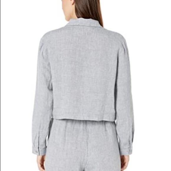 NWT Eileen Fisher classic collar linen jacket sz M - Picture 3 of 7